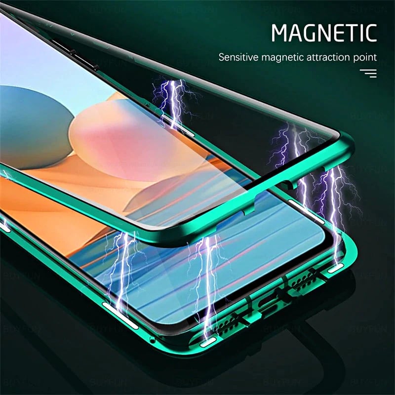 Magnetic Tempered Glass Double-sided Phone Case For Samsung - corneliussert