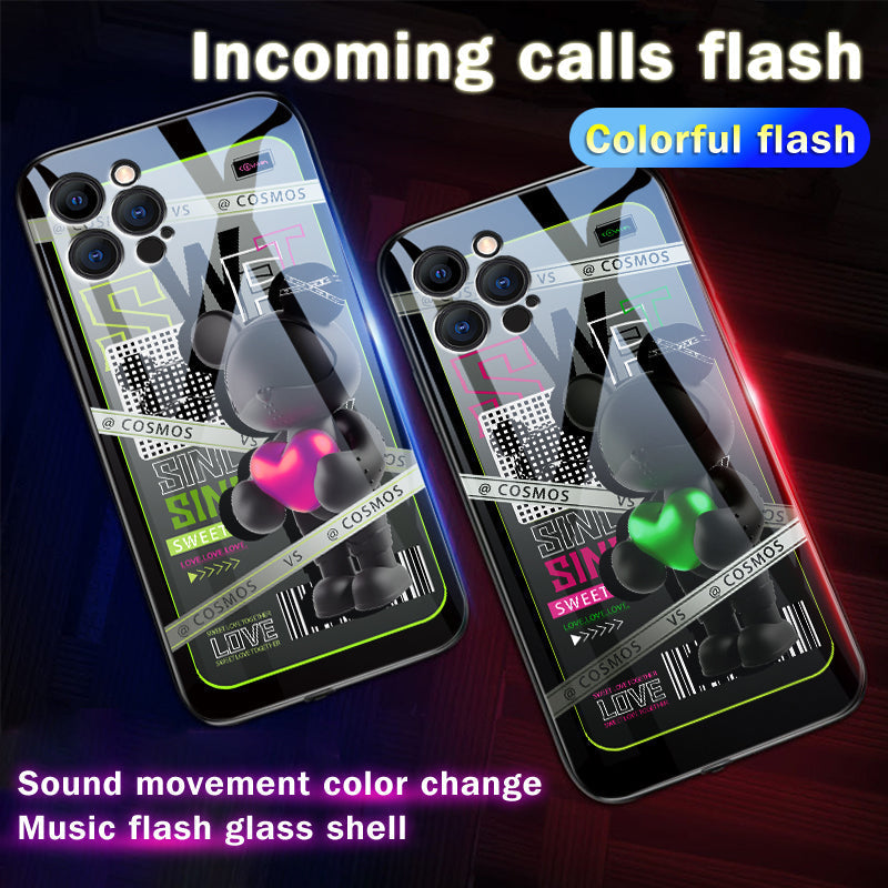 【Cuddle bear】flash phonecase for APPLE/HUAWEI