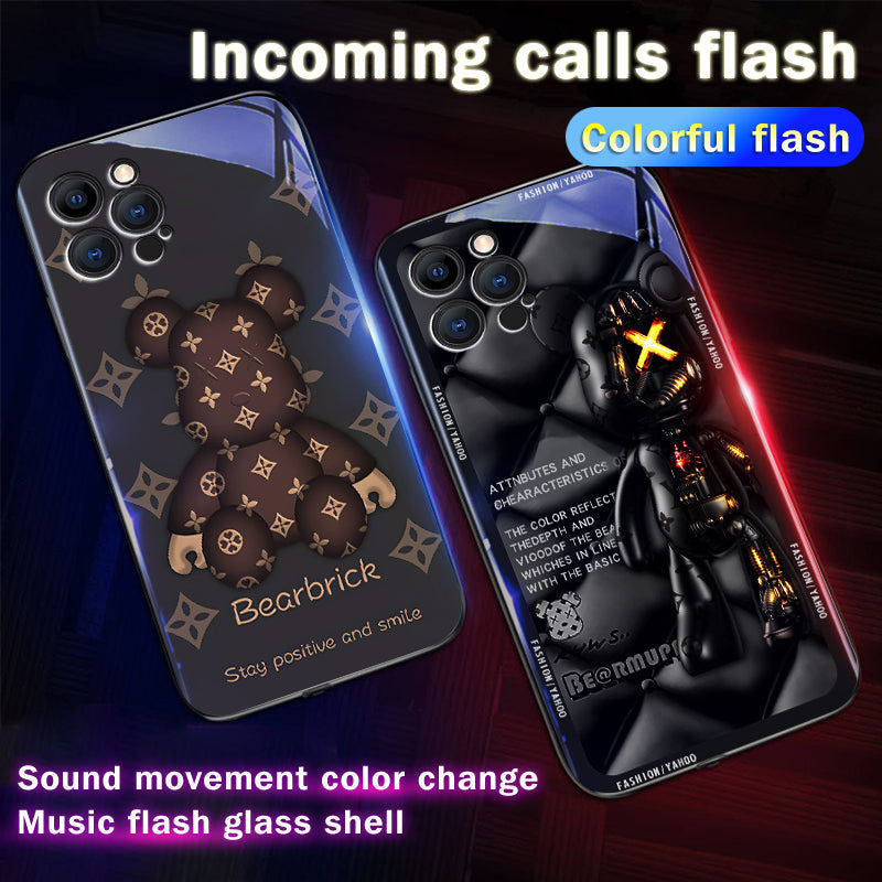 【Brown violent bear】flash phonecase for APPLE/HUAWEI