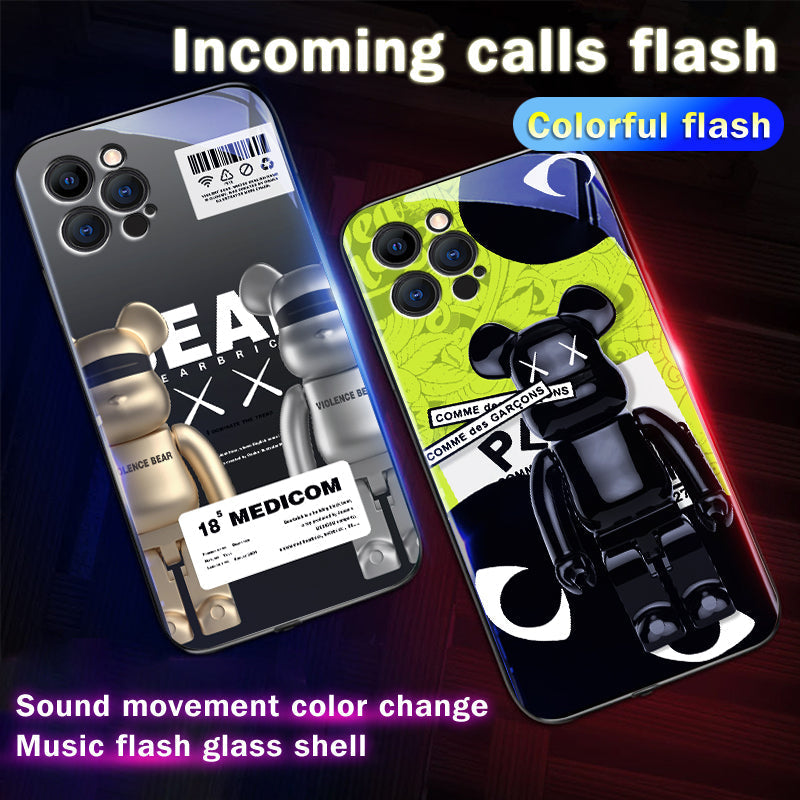 【Twin violent bears】flash phonecase for APPLE/HUAWEI