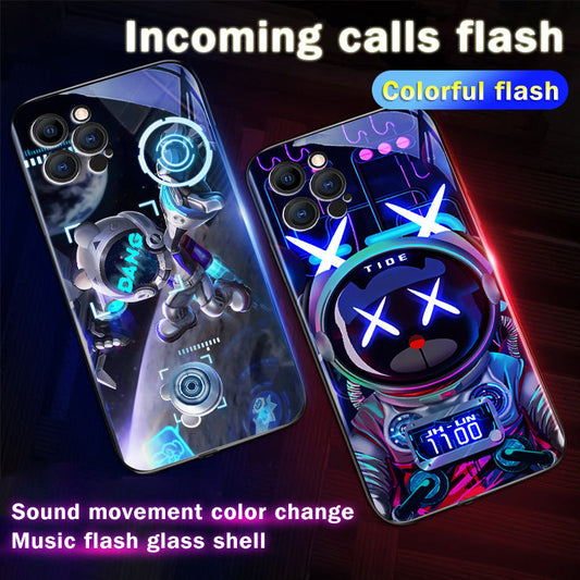 【Space technology bear】flash phonecase for APPLE/HUAWEI