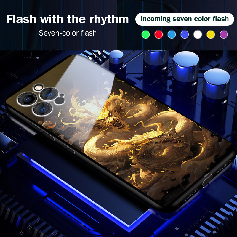 【Golden Dragon】flash phonecase for APPLE/HUAWEI