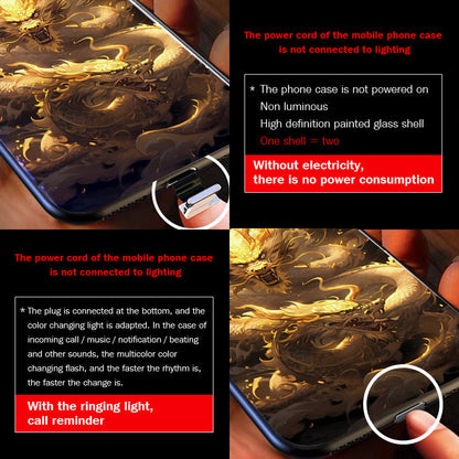 【Golden Dragon】flash phonecase for APPLE/HUAWEI