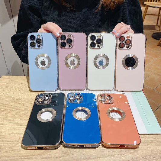 Upgraded Version Solid Color Lens iPhone Case With Camera Protector