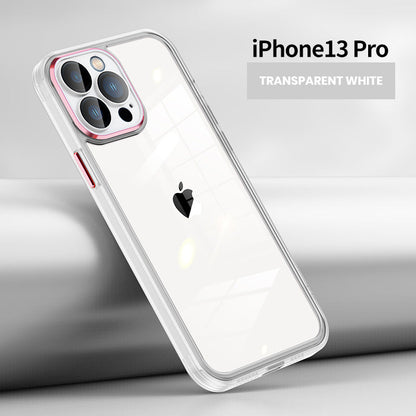 Upgraded Protective Cover Metal Button iPhone Case With Lens Film