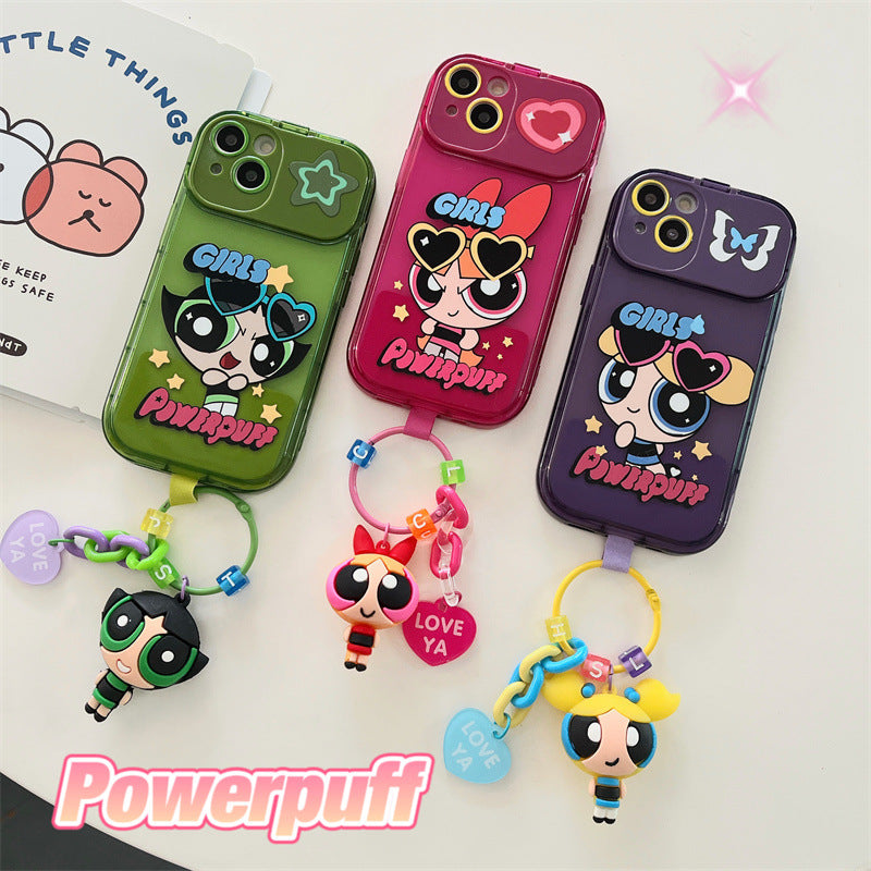 Anime policewoman make-up mirror phone case