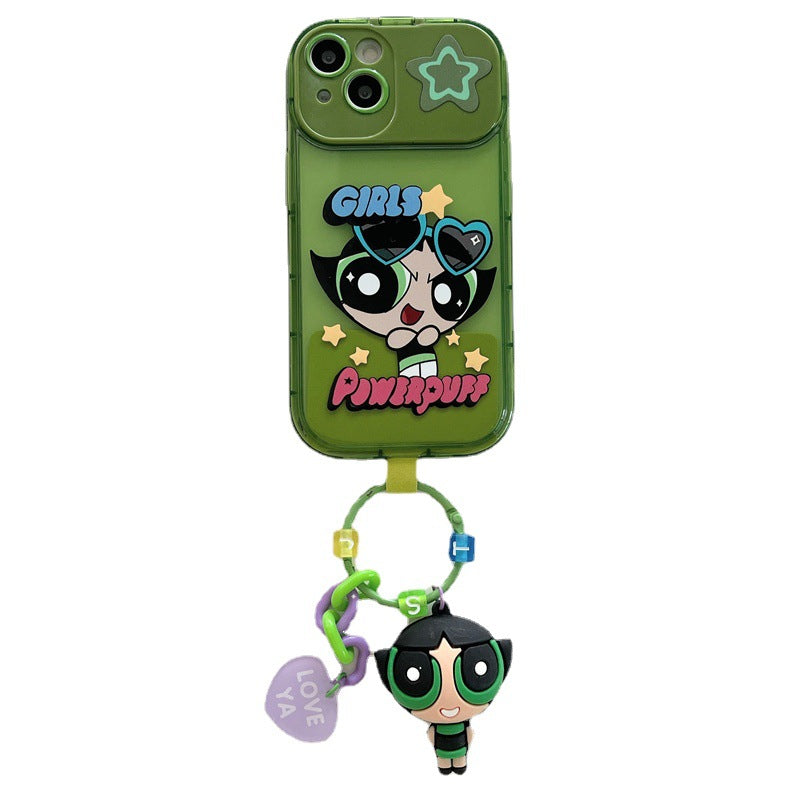 Anime policewoman make-up mirror phone case