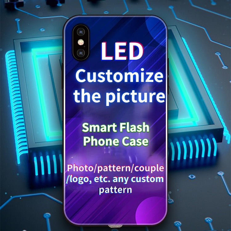 DIY Custom Photo/Design LED Light Smart Control Phone Case For iPhone/Samsung Galaxy