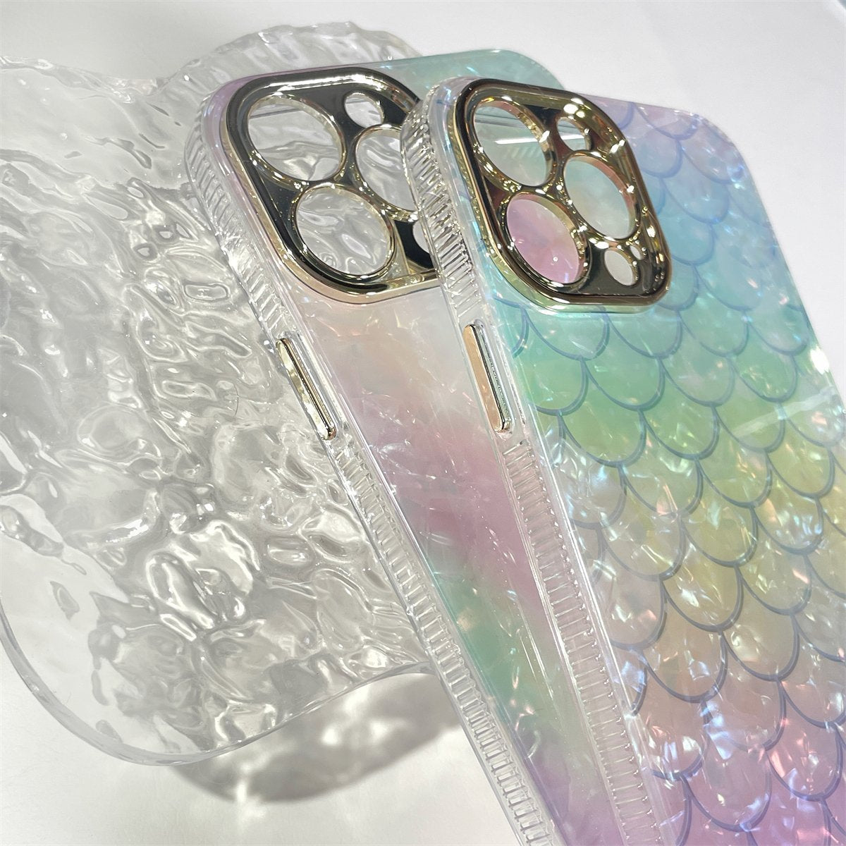 Colorful Shell Pattern Emboss iPhone Case