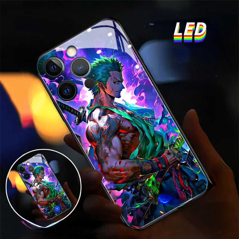 Zoro [Skulls] Smart Control LED Music Luminous Phone Case For iPhone/Samsung