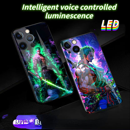 Zoro [Skulls] Smart Control LED Music Luminous Phone Case For iPhone/Samsung