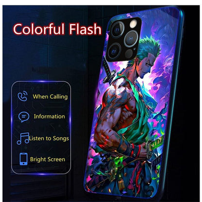 Zoro [Skulls] Smart Control LED Music Luminous Phone Case For iPhone/Samsung