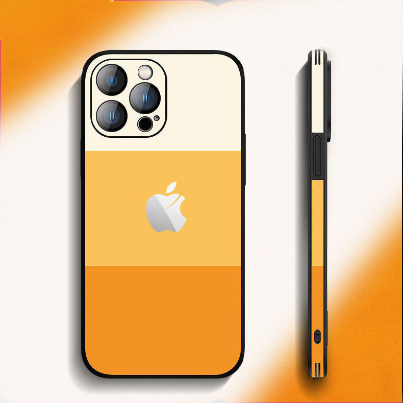 Three-color Stitching Case Cover For iPhone