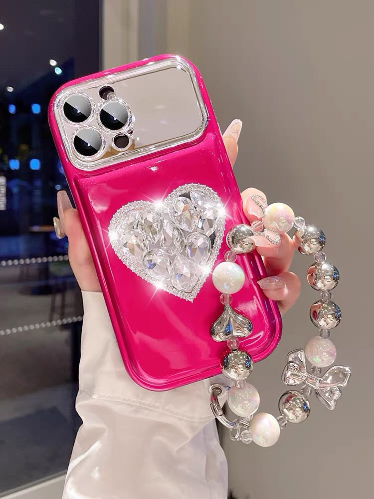 2023 New Love Rhinestone Airbag Phone Case